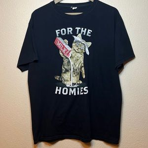 For the Homies cat graphic T-shirt